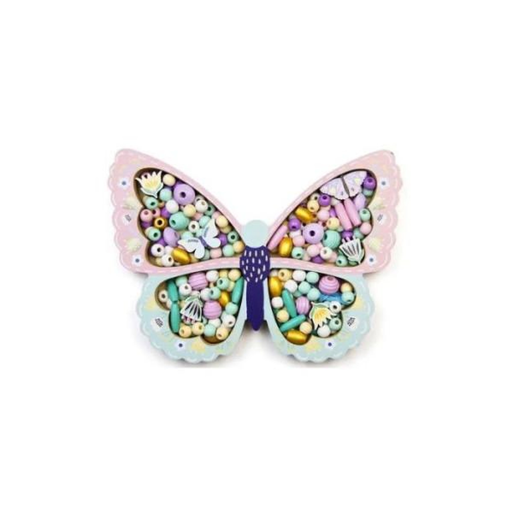 Voir la diapositive 2 : SYCOMORE Coffret de perles en bois - SYCOMORE - Papillon - Des 4 ans