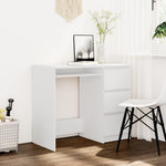 VIDAXL Bureau Blanc 90x45x76 cm Bois d'ingenierie