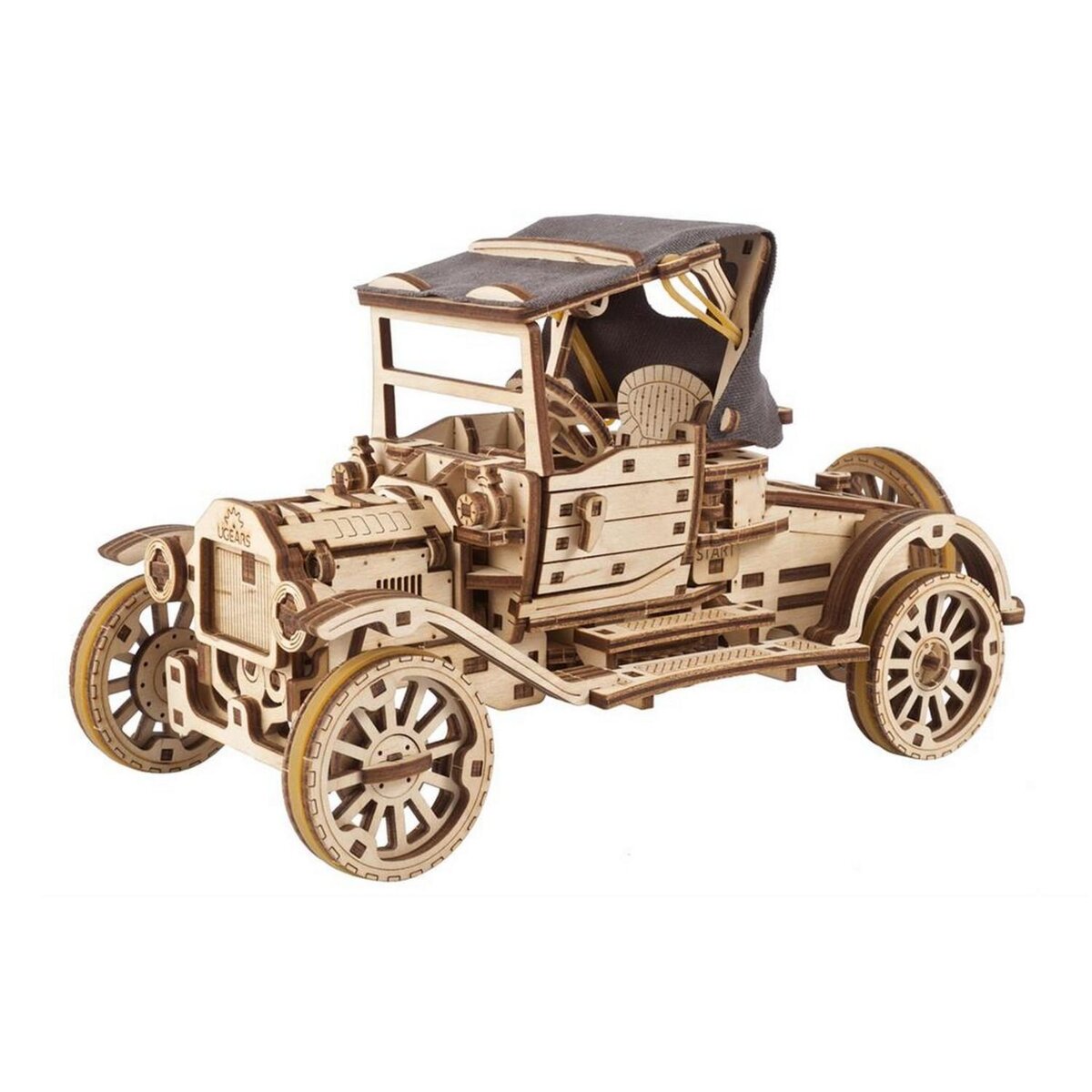 Maquette de voiture rétro, en bois, Ugears