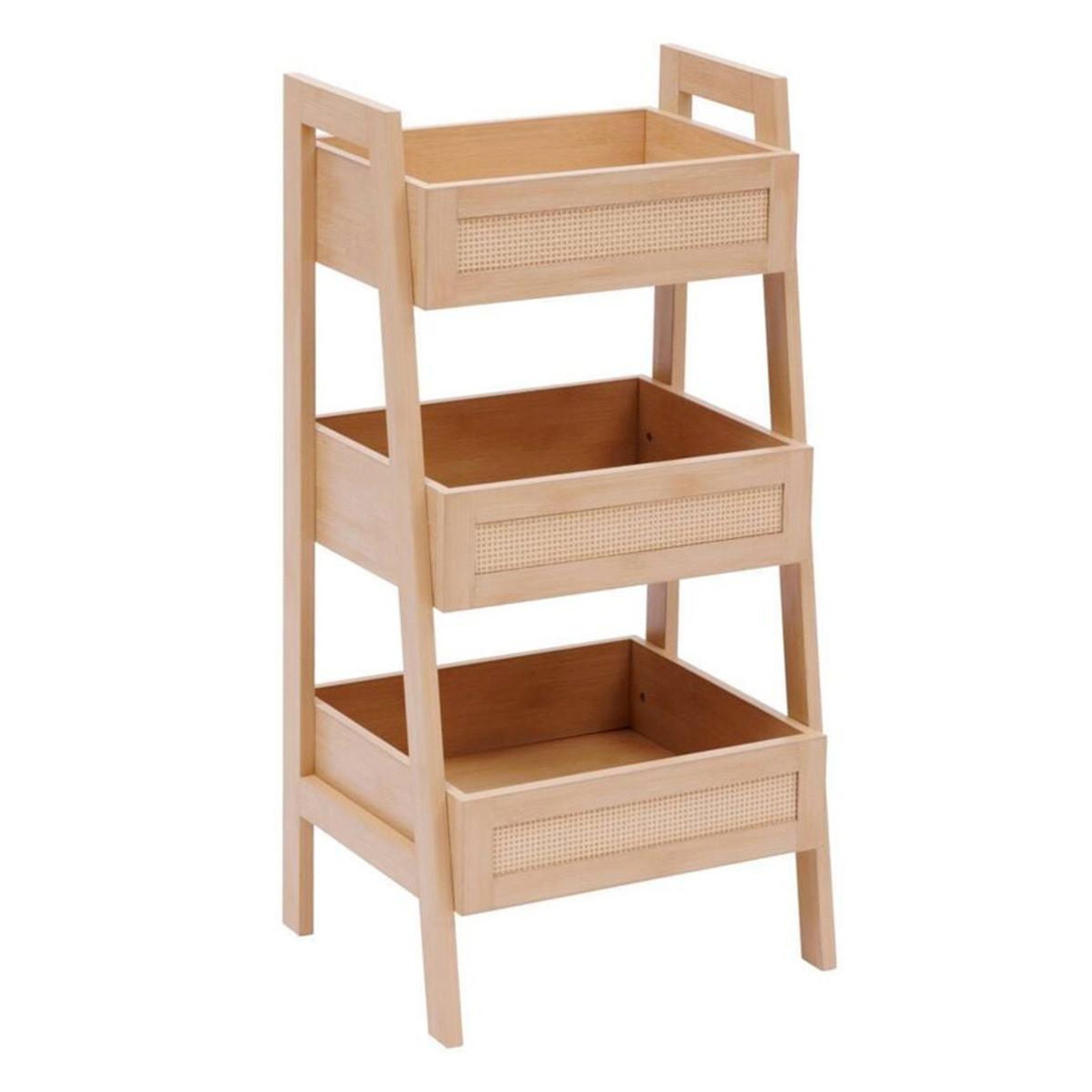 FIVE Étagère salle de bain 3 niveaux  cane  80cm naturel