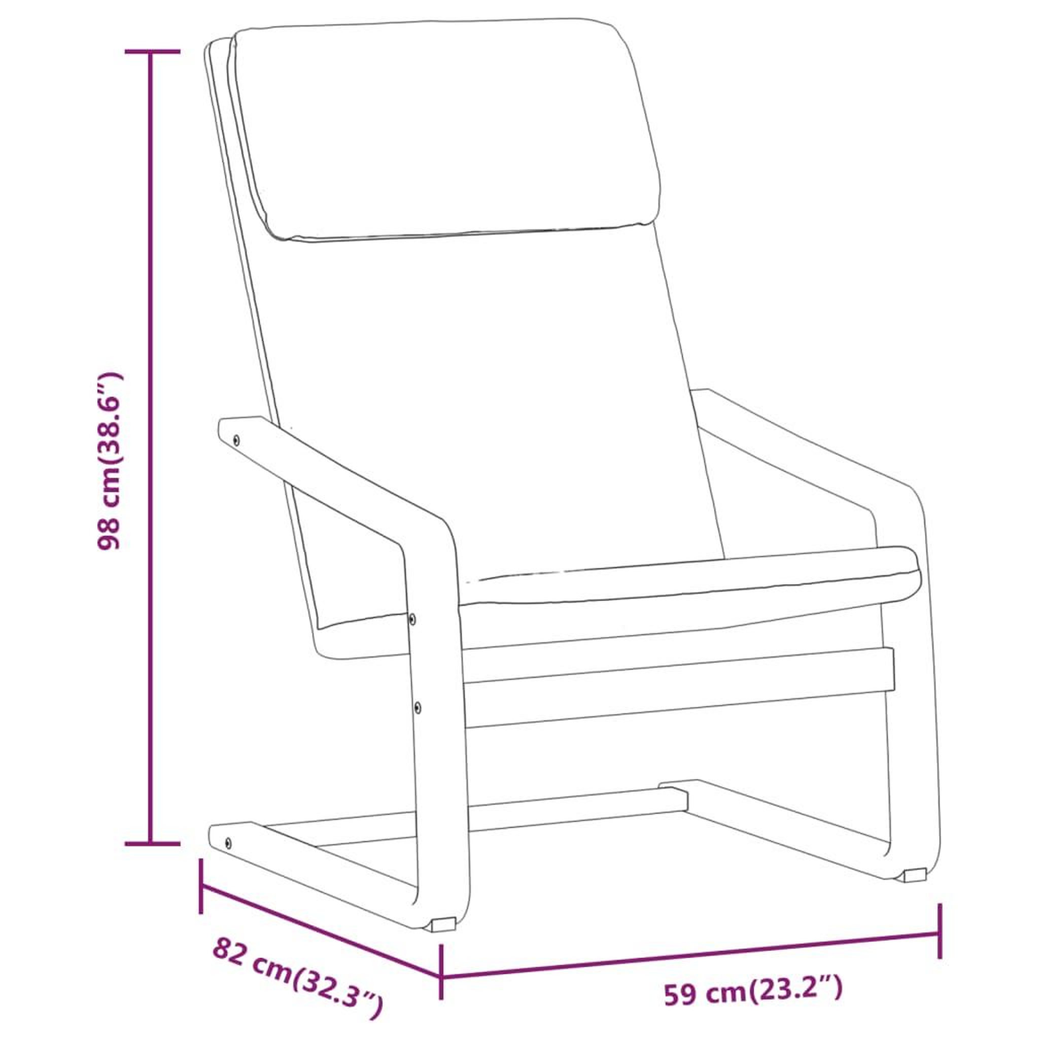 Voir la diapositive 6 : VIDAXL Chaise de relaxation Marron fonce Tissu