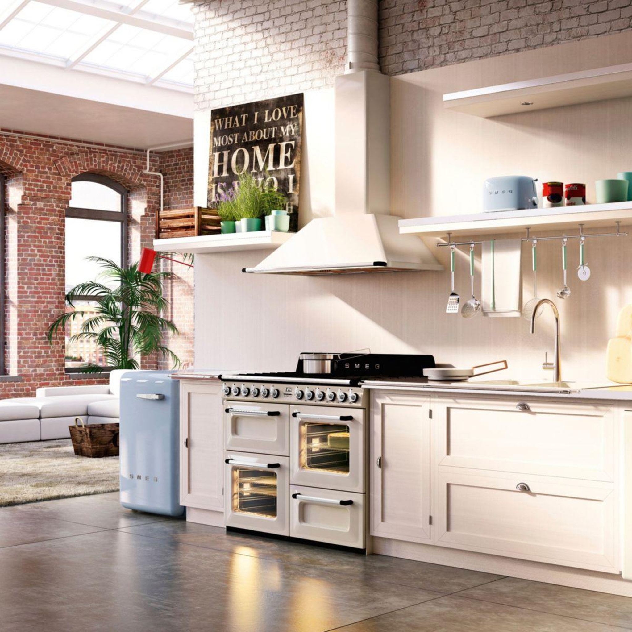 Voir la diapositive 3 : SMEG Hotte décorative murale KT100PE