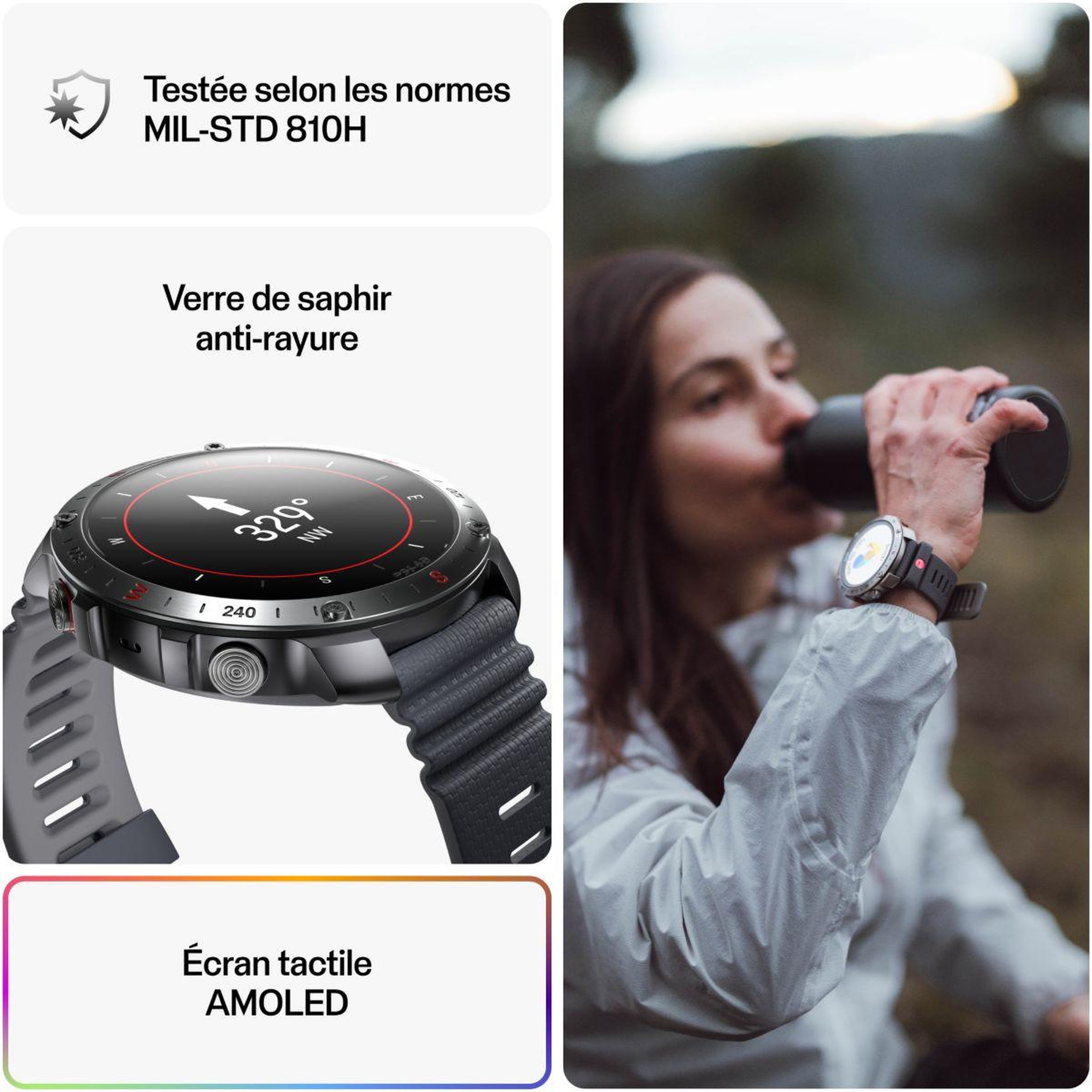 Voir la diapositive 4 : POLAR Montre sport grit x2 pro stone grey s-l