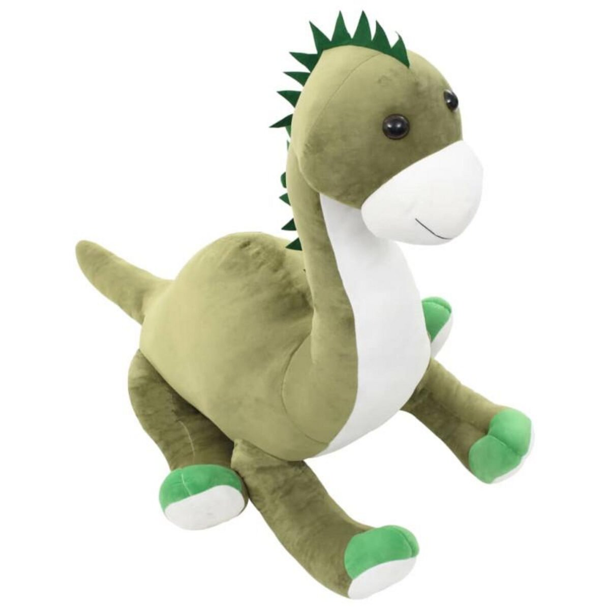 VIDAXL Dinosaure brontosaure en peluche Vert