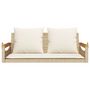Voir la diapositive 4 : VIDAXL Balancelle avec coussins beige 109x62x40 cm resine tressee