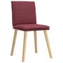Voir la diapositive 3 : VIDAXL Chaises a manger lot de 6 rouge bordeaux tissu