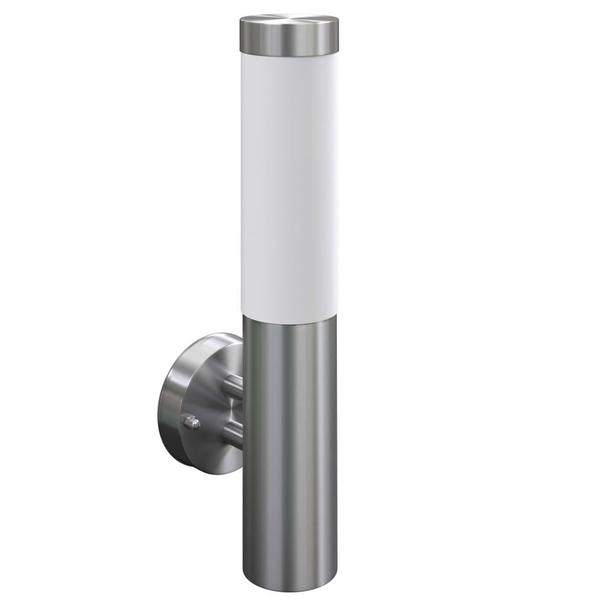 Voir la diapositive 2 : VIDAXL 2 appliques murales cylindriques en acier inoxydable