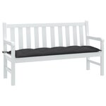 VIDAXL Coussin de banc de jardin anthracite melange 150x50x7 cm tissu