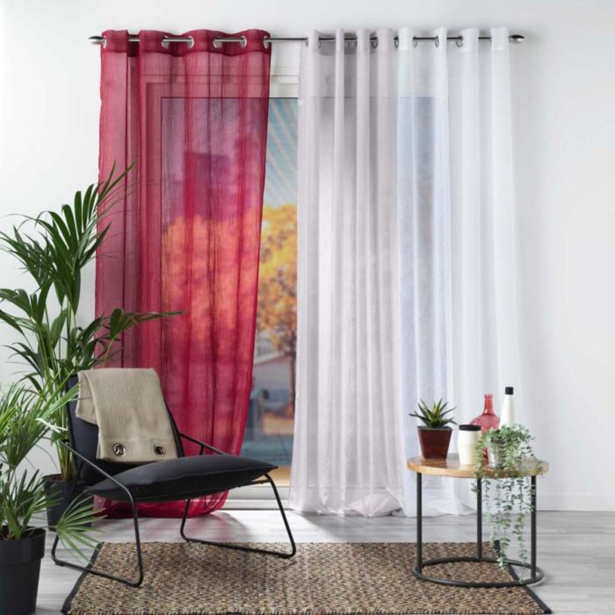 Paris Prix Rideau Voilage  Telma  140x280cm Blanc