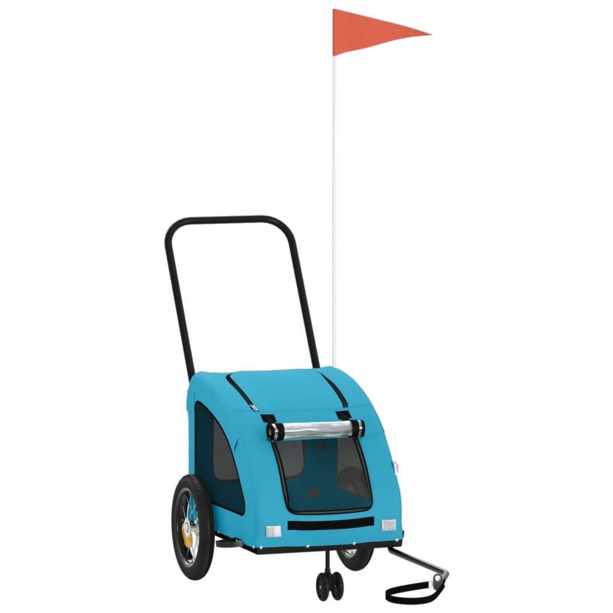 VIDAXL Remorque de velo pour animaux de compagnie bleu