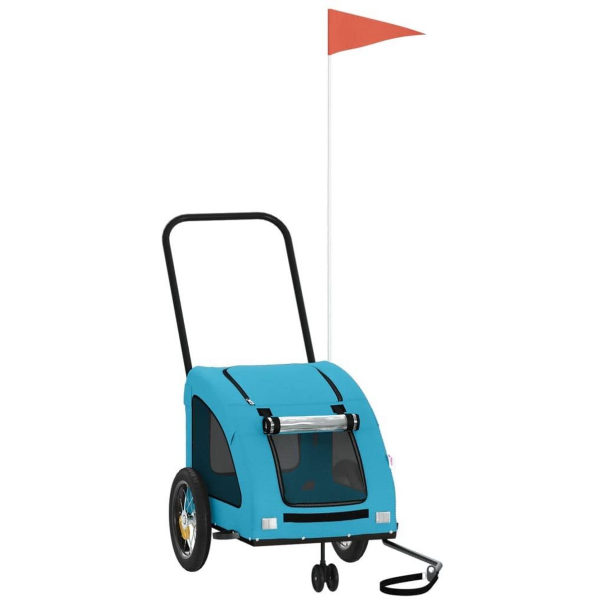 VIDAXL Remorque de velo pour animaux de compagnie bleu