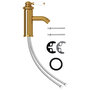 Voir la diapositive 1 : VIDAXL Robinet de lavabo de salle de bain Dore 130x180 mm