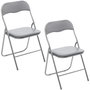 Voir la diapositive 1 : TOILINUX Lot de 2 Chaises pliantes en PVC