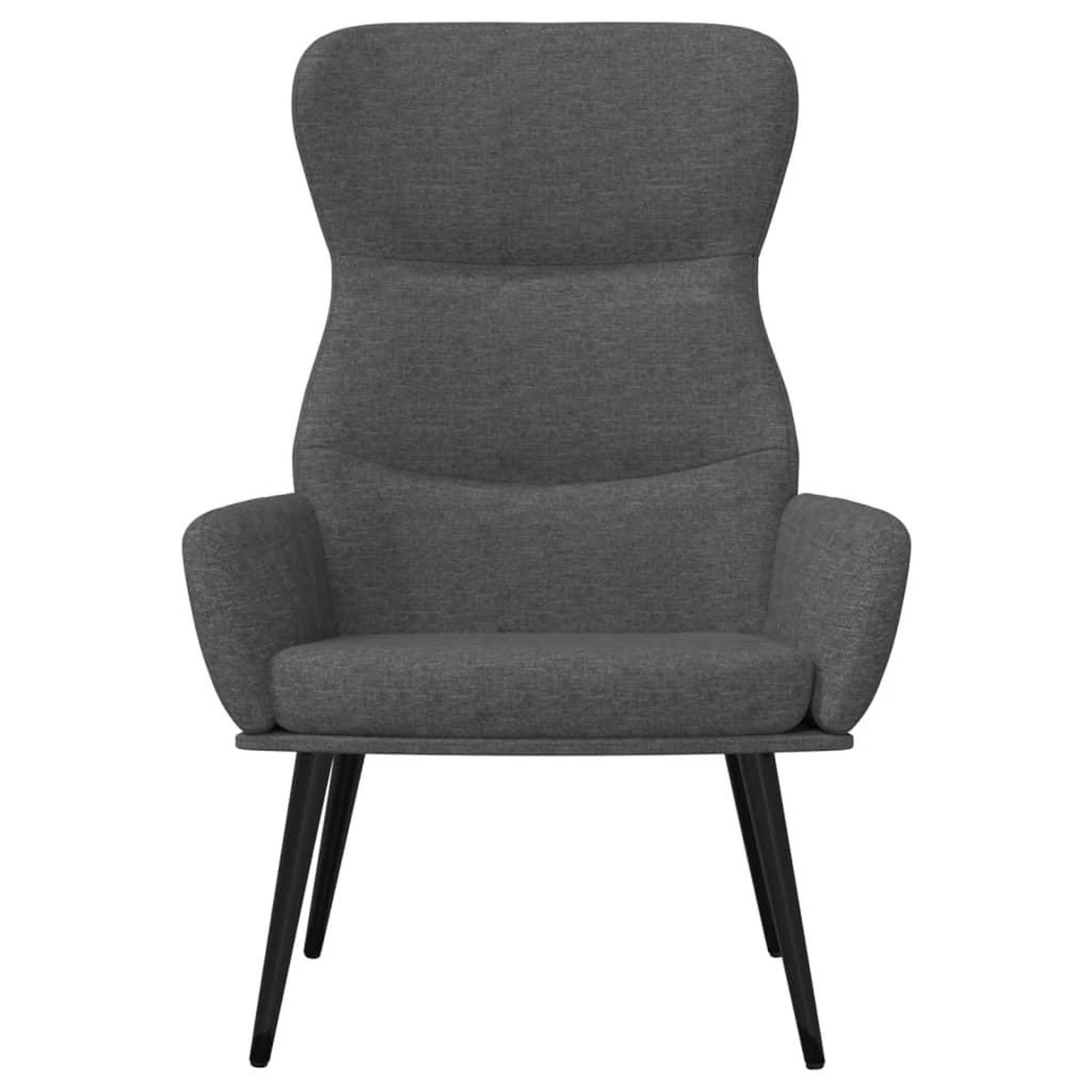Voir la diapositive 3 : VIDAXL Chaise de relaxation Gris fonce Tissu