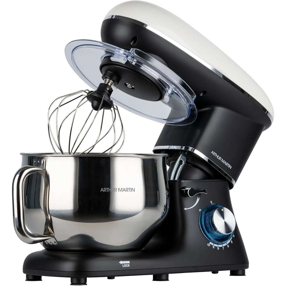 Arthur Martin Robot pâtissier multifonction 6.5l 1300w noir - AMPRP13