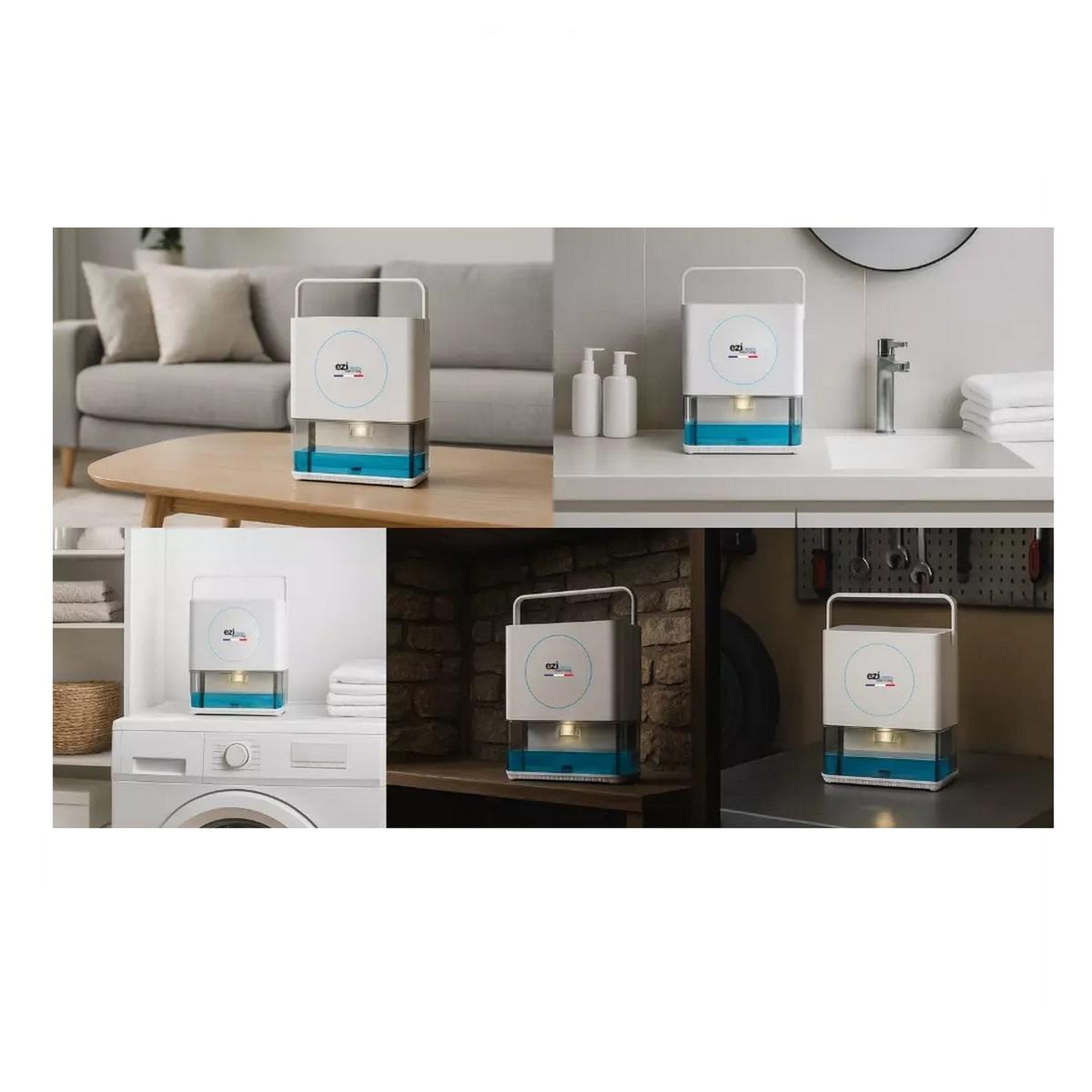 Voir la diapositive 3 : EZICLEAN Déshumidificateur 0.6l/j blanc - DRYFLOWX