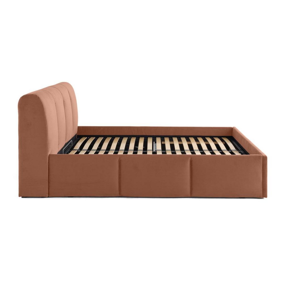 LISA DESIGN Elysia - lit coffre - 140x190 - en velours - sommier inclus