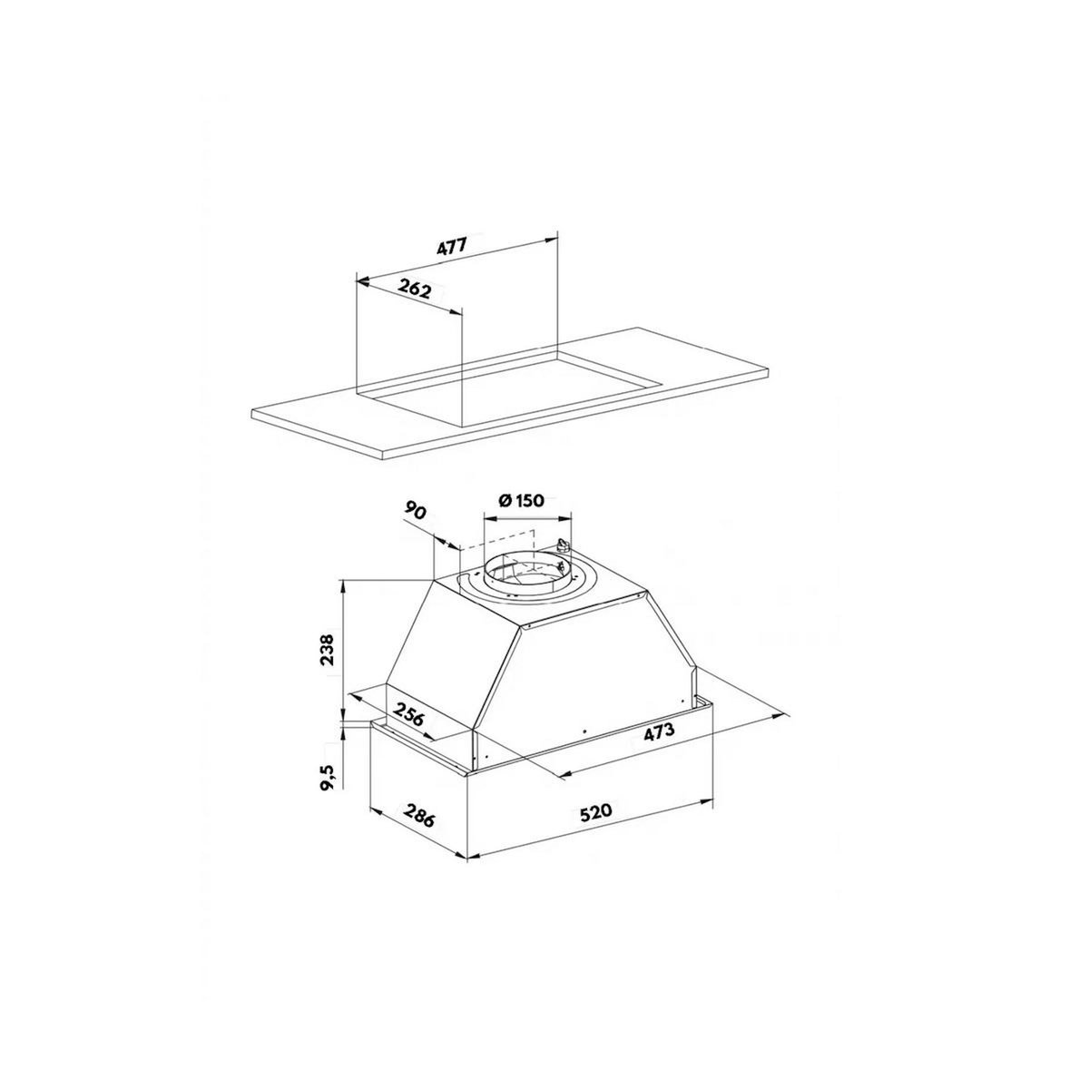 Airlux Groupe filtrant 52cm 643m3/h inox - AHG560SS