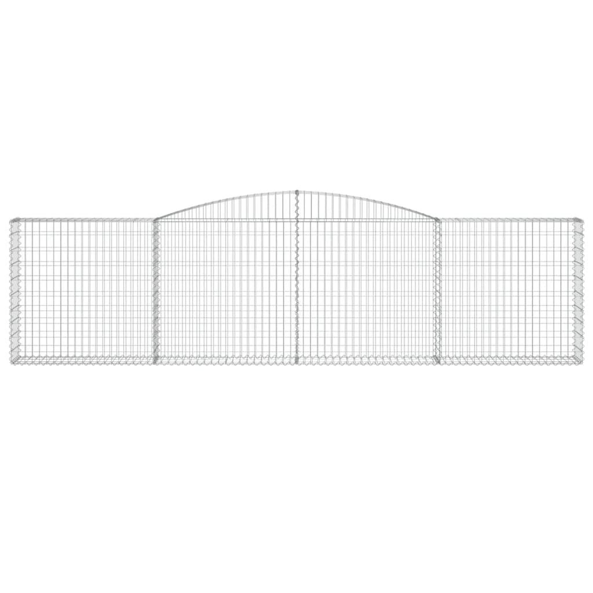 Voir la diapositive 4 : VIDAXL Paniers a gabions arques 25 pcs 400x30x100/120 cm Fer galvanise