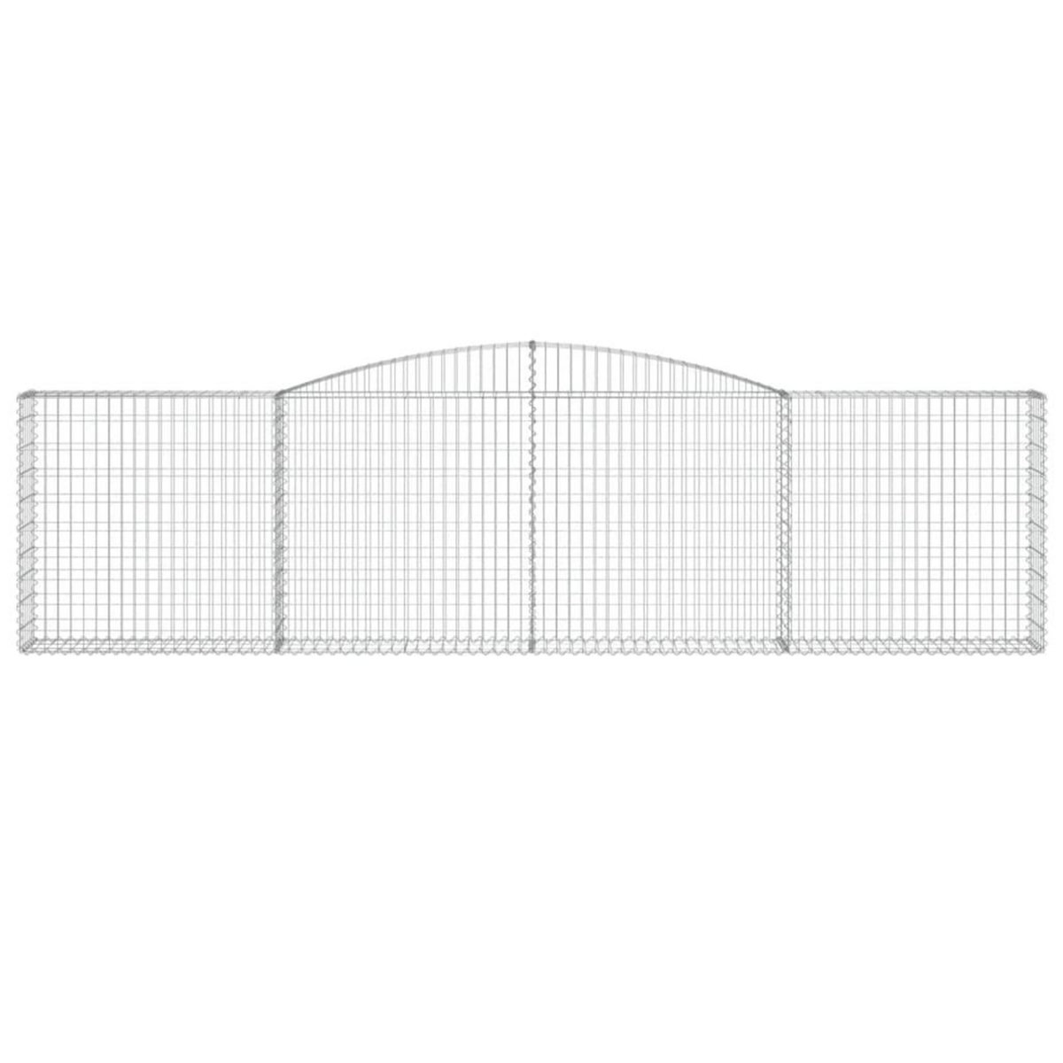 VIDAXL Paniers a gabions arques 25 pcs 400x30x100/120 cm Fer galvanise