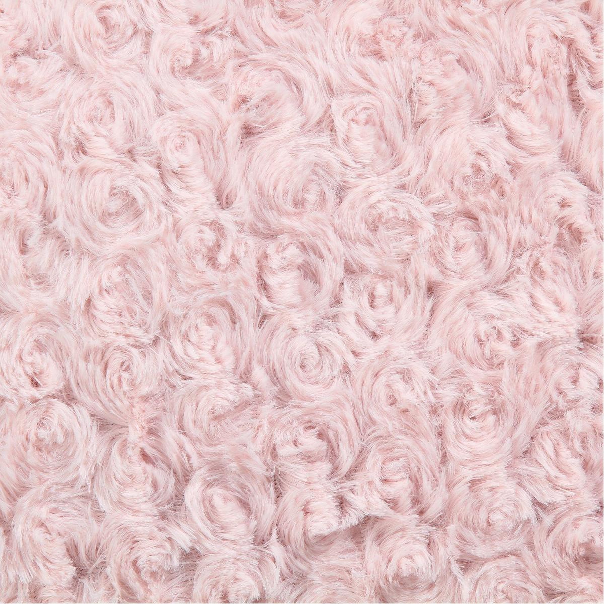 Voir la diapositive 5 : ATMOSPHERA Coussin imitation fourrure  bouclée  45x45cm rose
