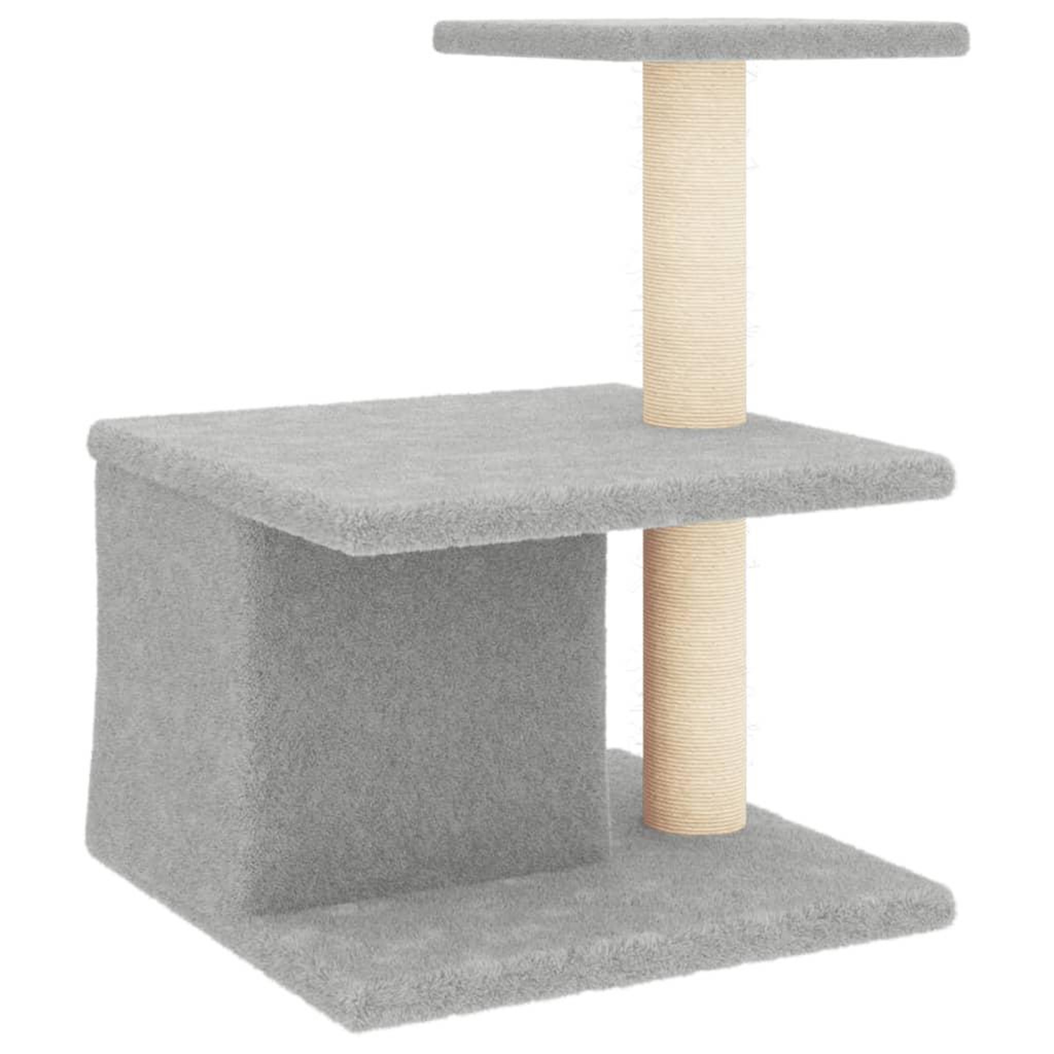 Voir la diapositive 5 : VIDAXL Arbre a chat avec griffoirs en sisal gris clair 48 cm
