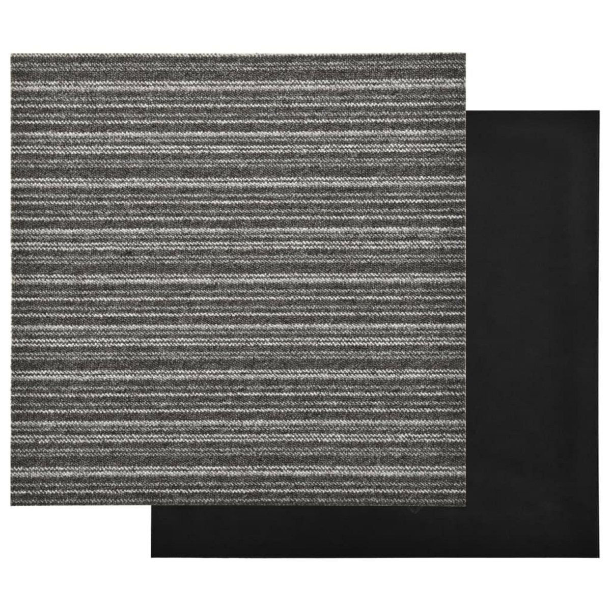 VIDAXL Dalles de tapis de sol 20 pcs 5 m^2 50x50 cm Anthracite raye