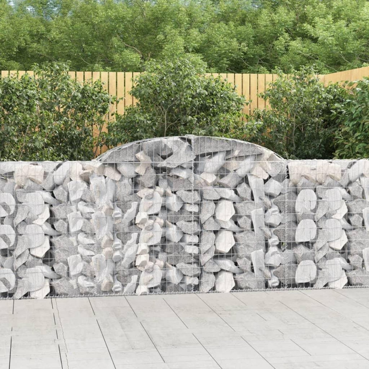 VIDAXL Paniers a gabions arques 9 pcs 300x30x100/120 cm fer galvanise