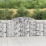 VIDAXL Paniers a gabions arques 9 pcs 300x30x100/120 cm fer galvanise