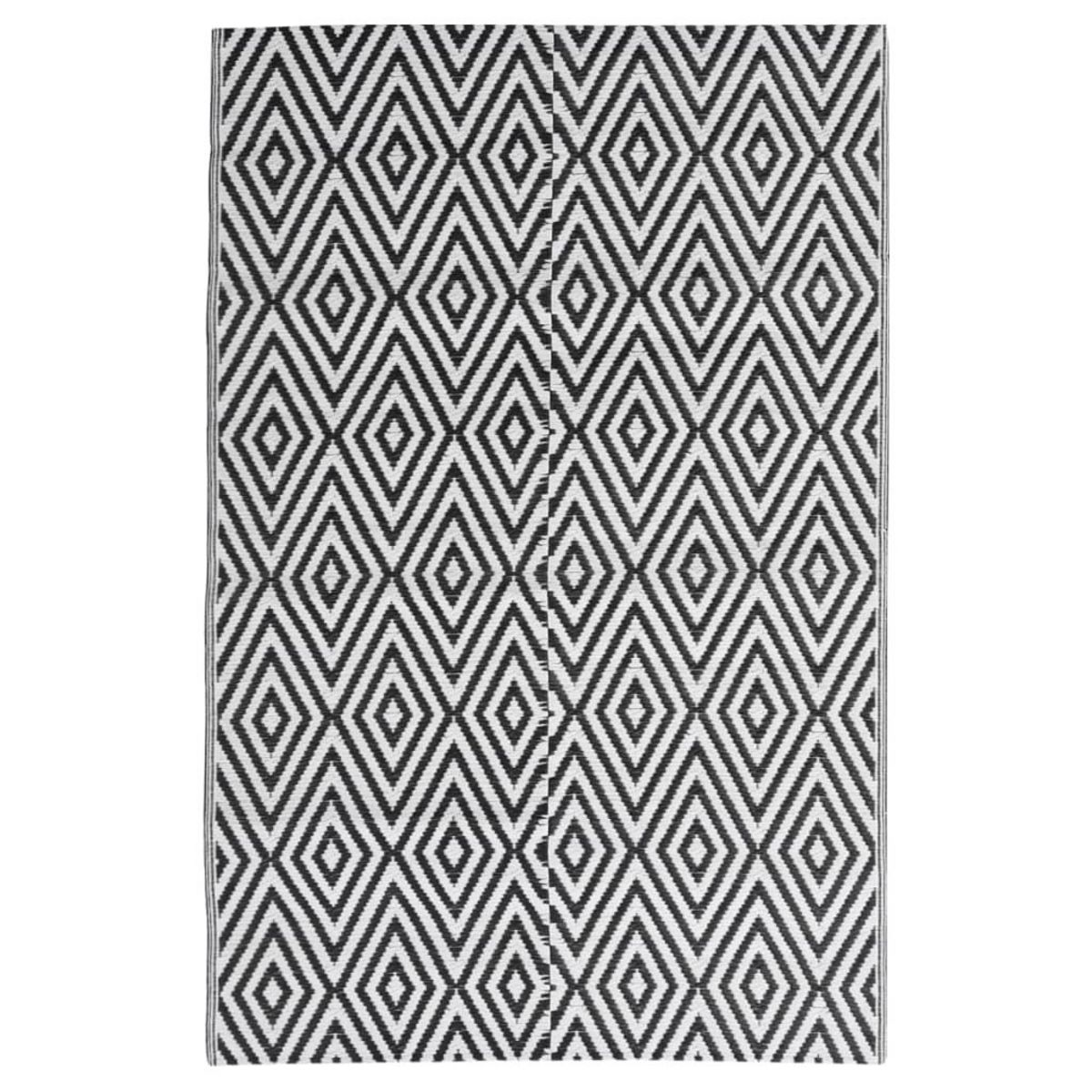 VIDAXL Tapis d'exterieur ARAKIL Noir 140x200 cm PP