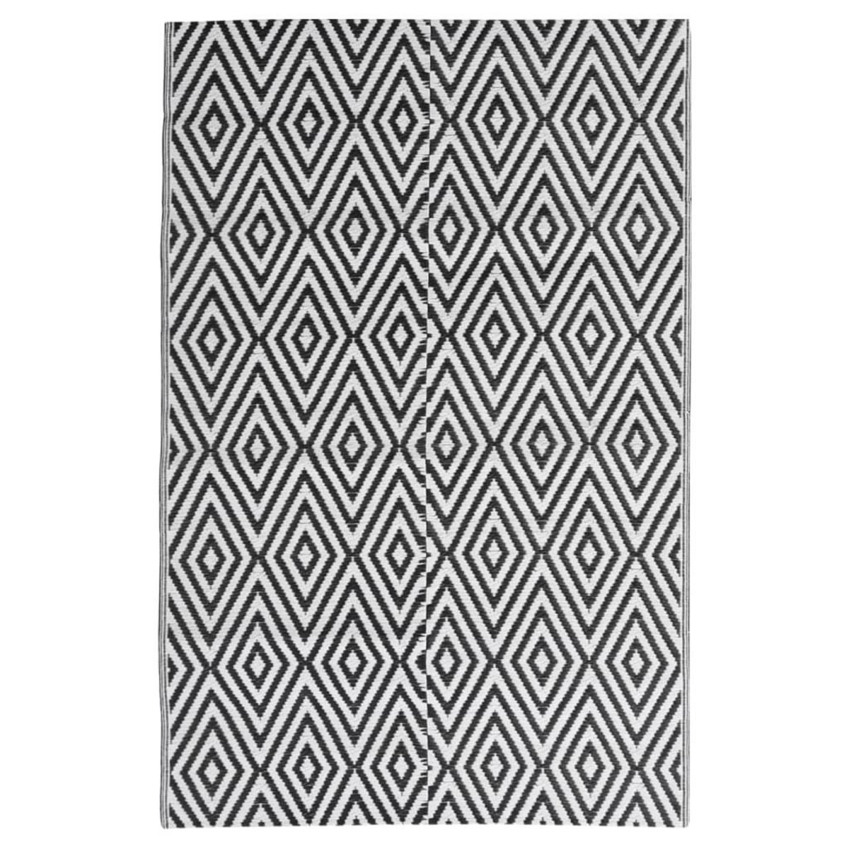 VIDAXL Tapis d'exterieur ARAKIL Noir 140x200 cm PP