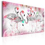 Paris Prix Tableau Imprimé  Flamingoes Family. Coloris disponibles : Multicolore