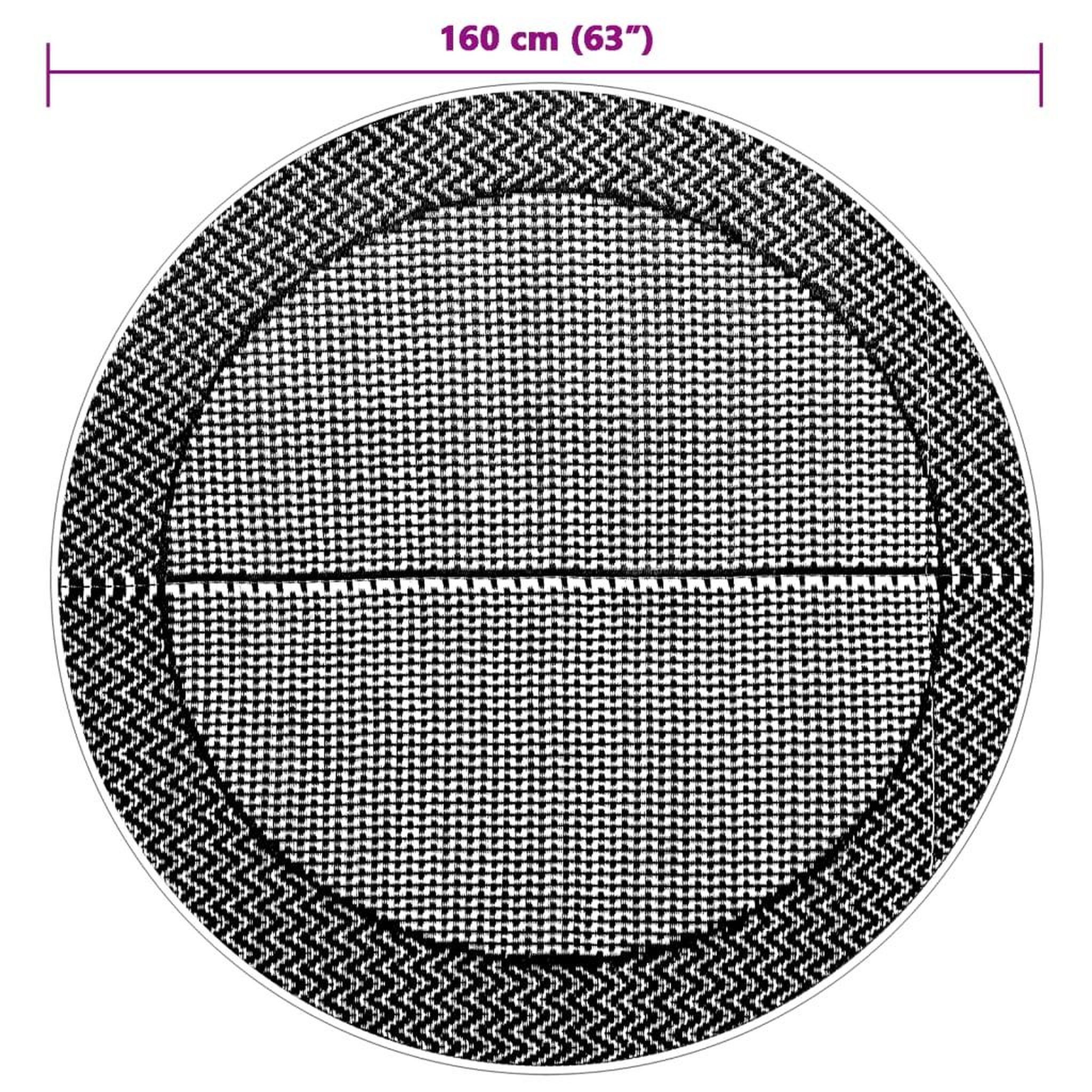 Voir la diapositive 6 : VIDAXL Tapis d'exterieur ARAKIL gris Ø160 cm PP