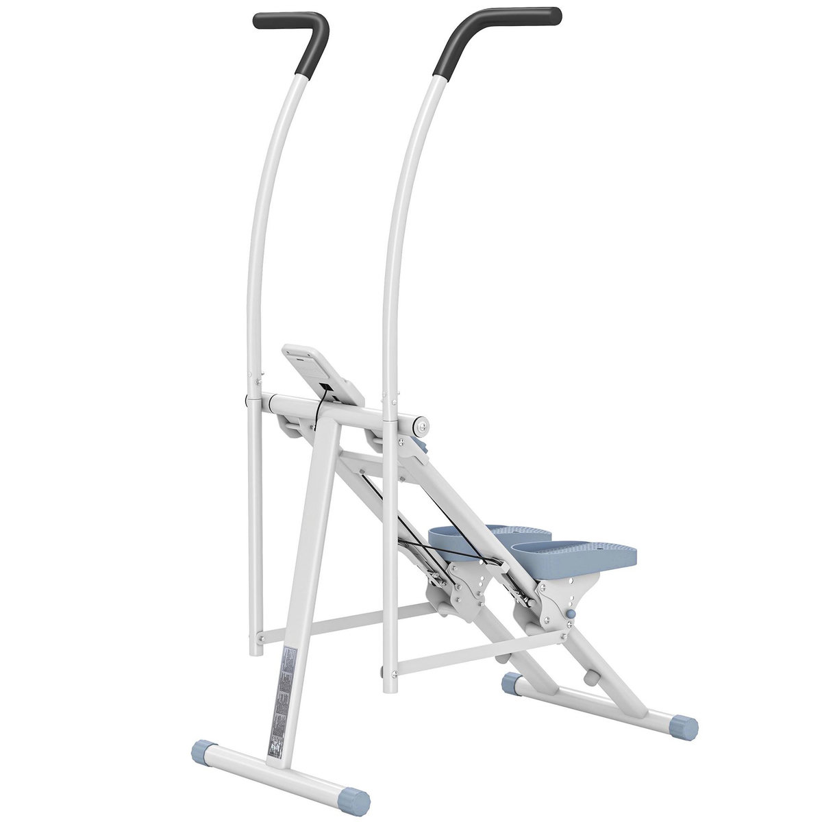 HOMCOM Stepper escalier pliable - stepper climber réglable - écran LCD multifonction bleu blanc