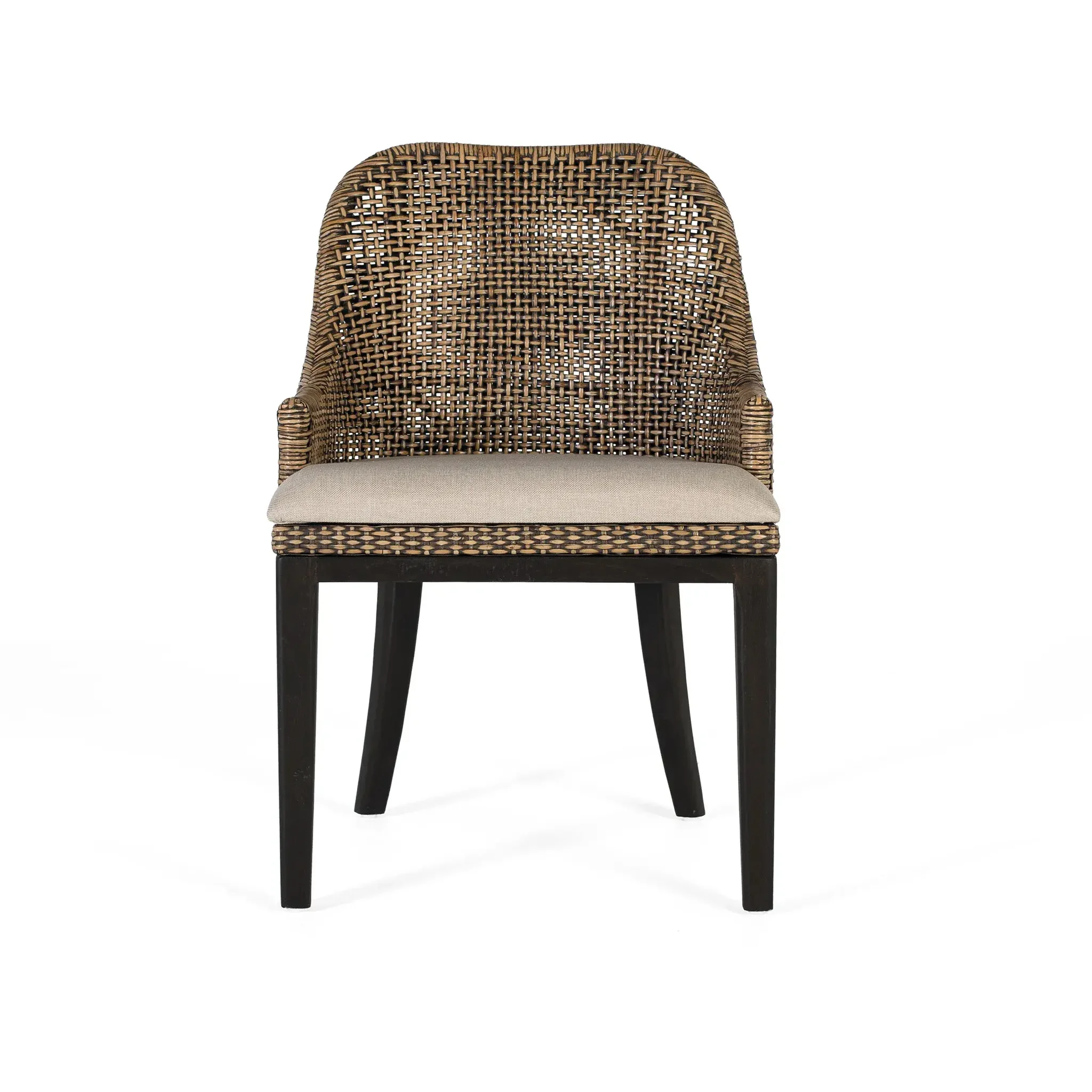 Voir la diapositive 2 : GINER Y COLOMER SL Lot de 2 chaises de salle à manger en bois d'acajou style colonial contemporain