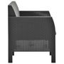Voir la diapositive 5 : VIDAXL Salon de jardin 4 pcs avec coussins PP Rotin Anthracite
