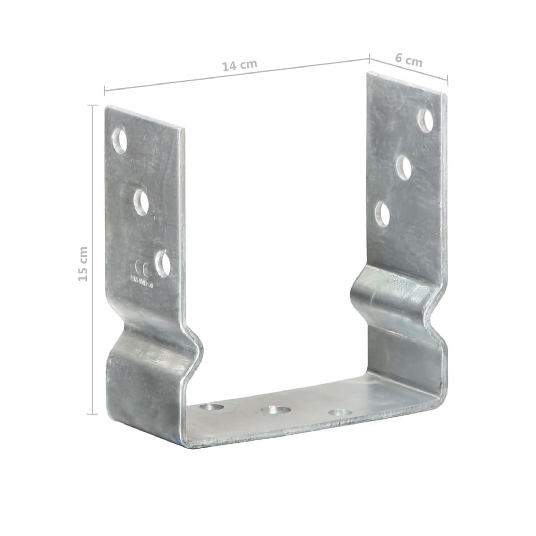 Voir la diapositive 6 : VIDAXL Piquets de cloture 6 pcs Argente 14x6x15 cm Acier galvanise