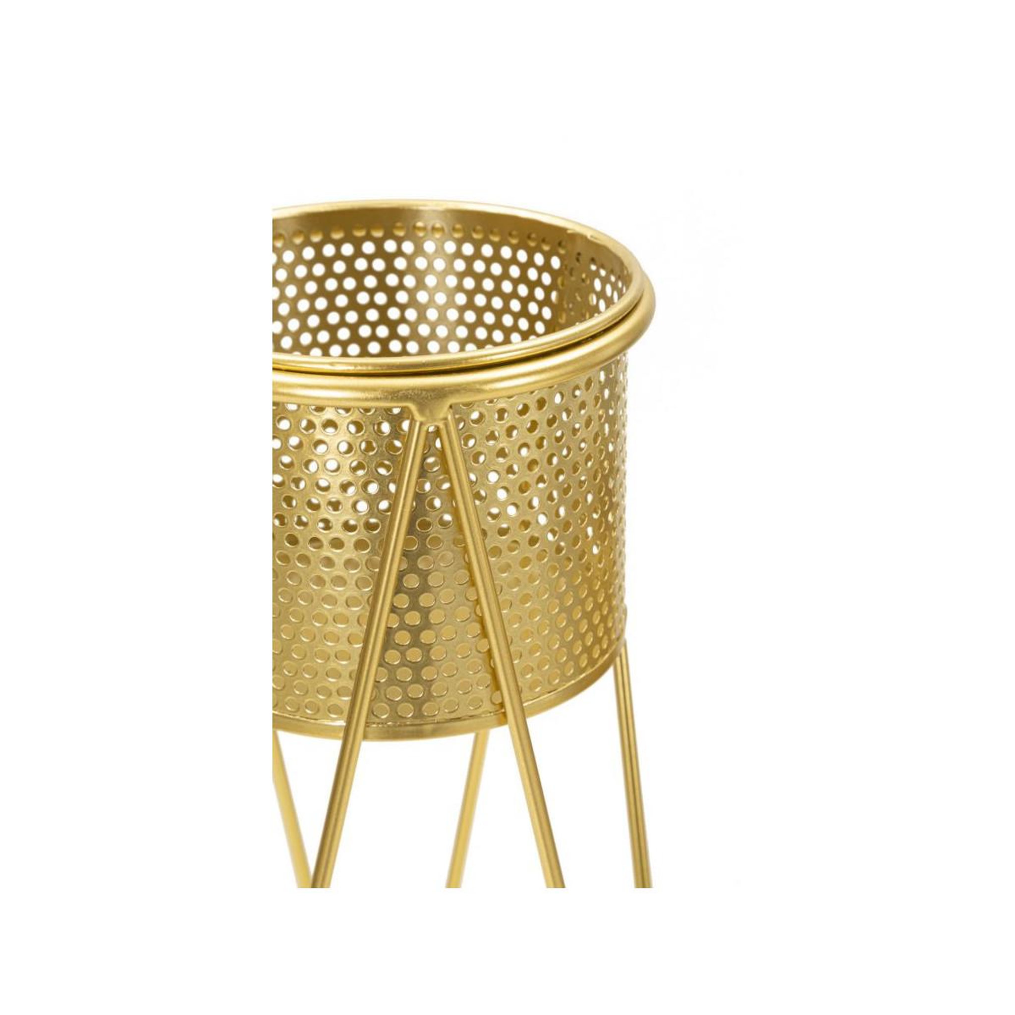 Voir la diapositive 3 : Paris Prix Lot de 2 cache-pots sur pieds  iva  46cm or