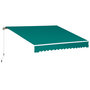 Voir la diapositive 1 : OUTSUNNY Store banne manuel rétractable alu. polyester imperméabilisé haute densité 3,5L x 2,5l m vert