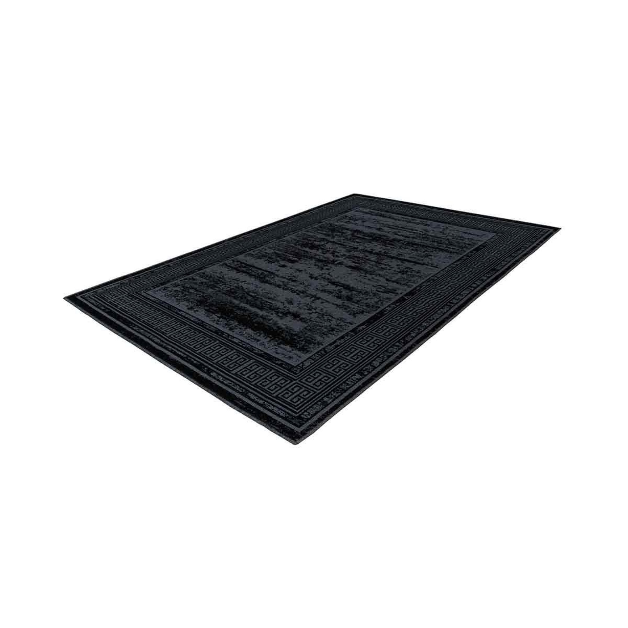 Voir la diapositive 2 : Paris Prix Tapis Tissé à Poils Plats Rétro  Kalevi  Noir