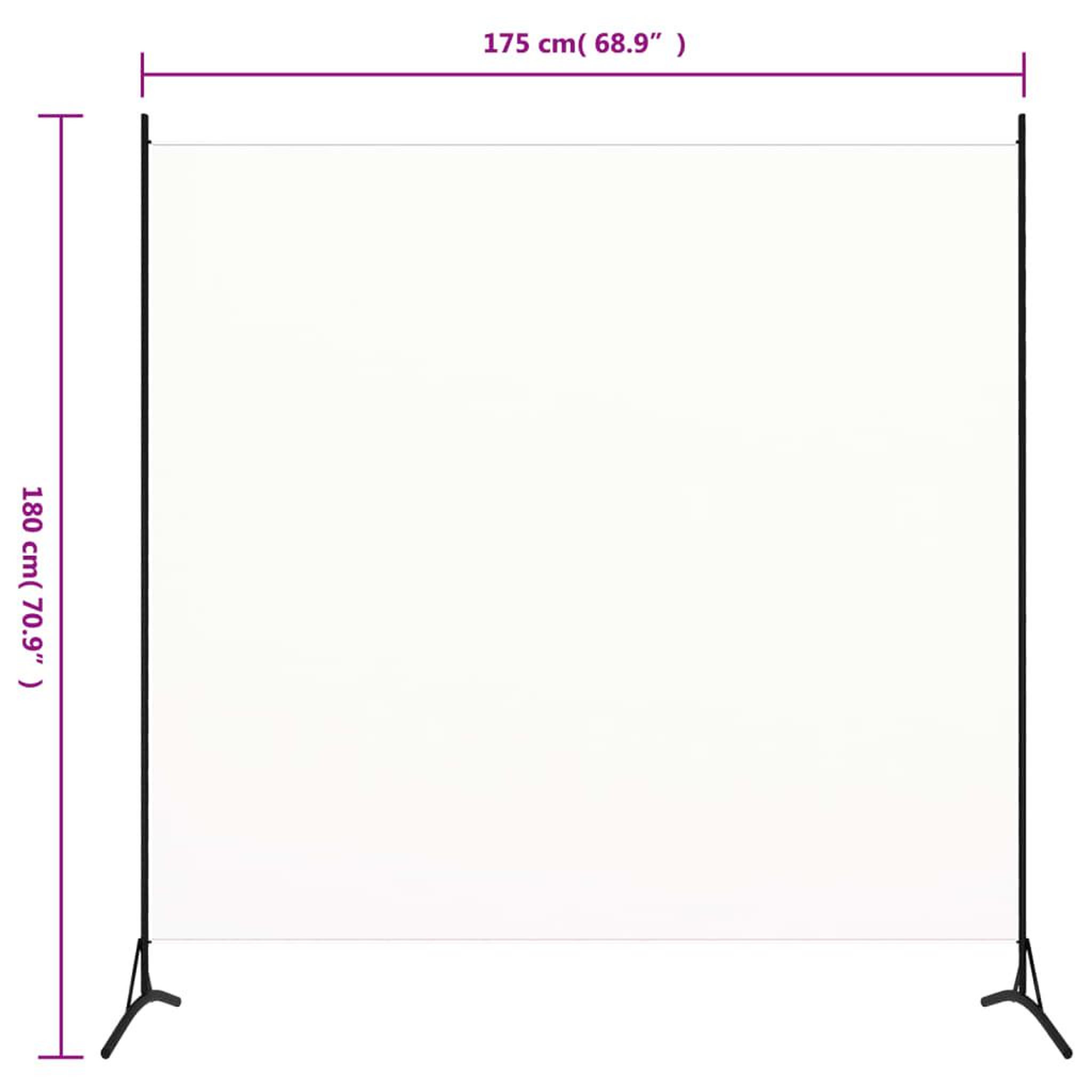 Voir la diapositive 5 : VIDAXL Cloison de separation blanc 175x180 cm tissu