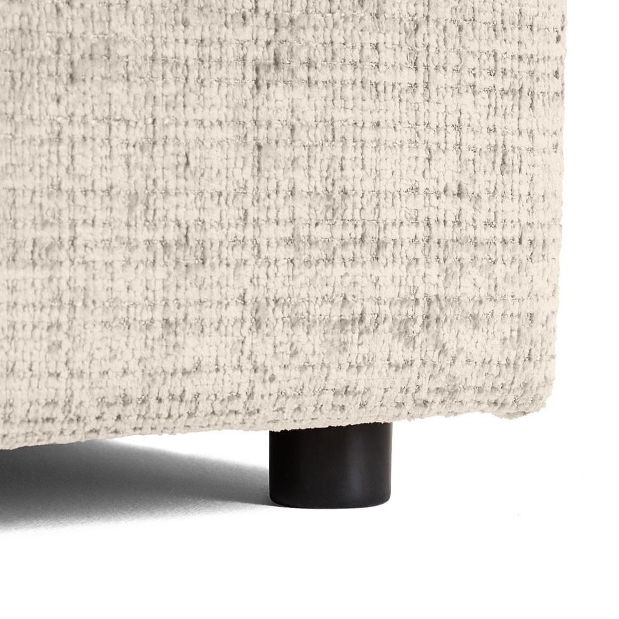 Voir la diapositive 5 : BEST MOBILIER Collins - canapé droit 4 places avec double méridienne - assise profonde - en velours texturé