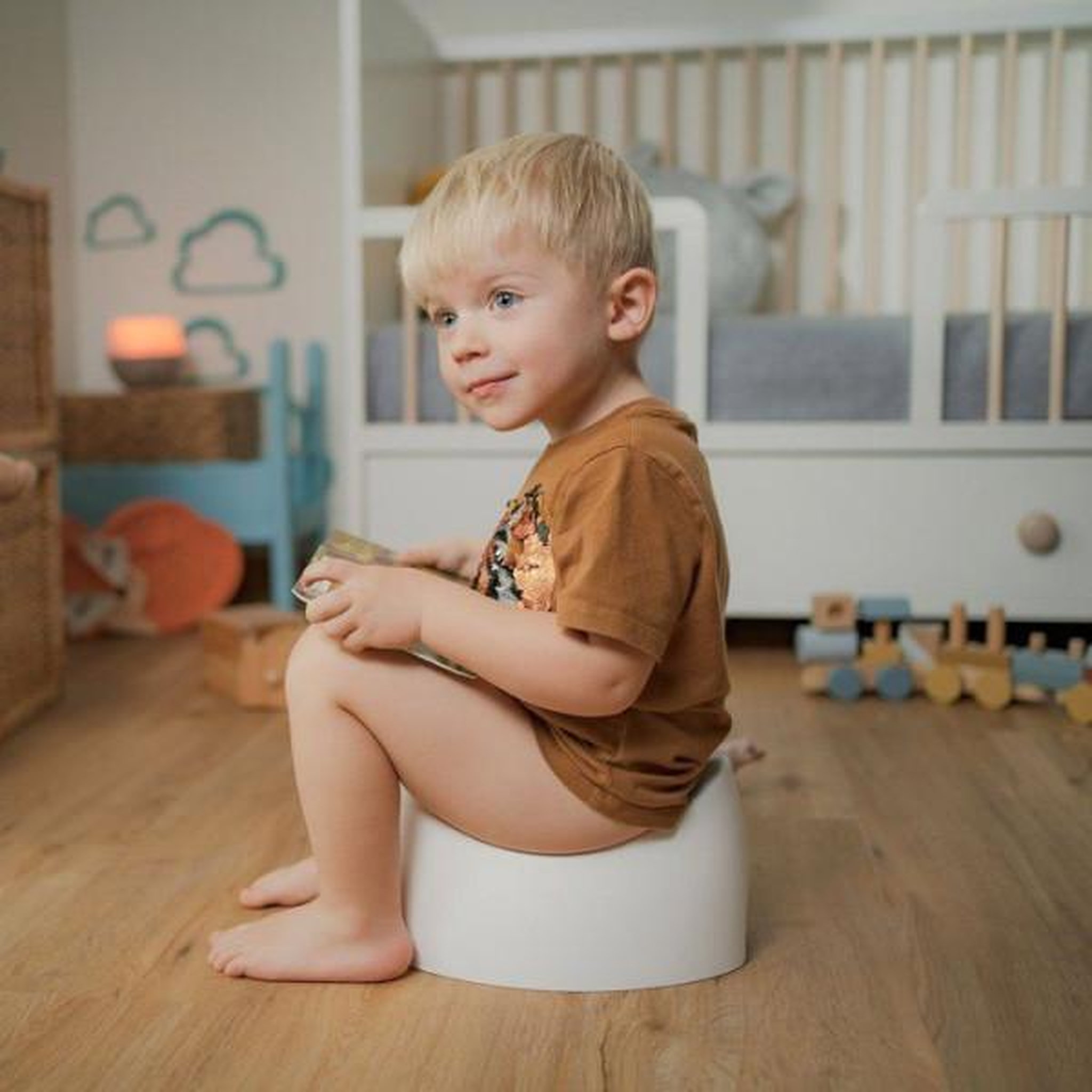 Voir la diapositive 3 : THERMOBABY Pot d'apprentissage - THERMOBABY - POTTYBOO - Rose / Blanc