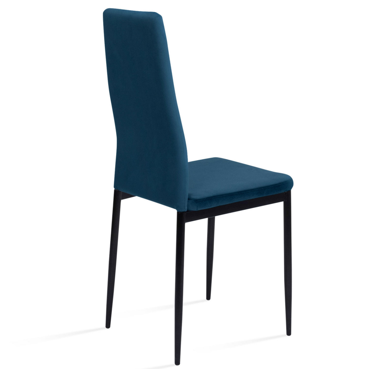ID MARKET Lot de 6 chaises JULIA en velours bleu pour salle à manger