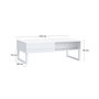 Voir la diapositive 6 : BEST MOBILIER Sofia - table basse - blanc mat - 1 niche - 110 cm