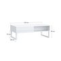 Voir la diapositive 6 : BEST MOBILIER Sofia - table basse - blanc mat - 1 niche - 110 cm