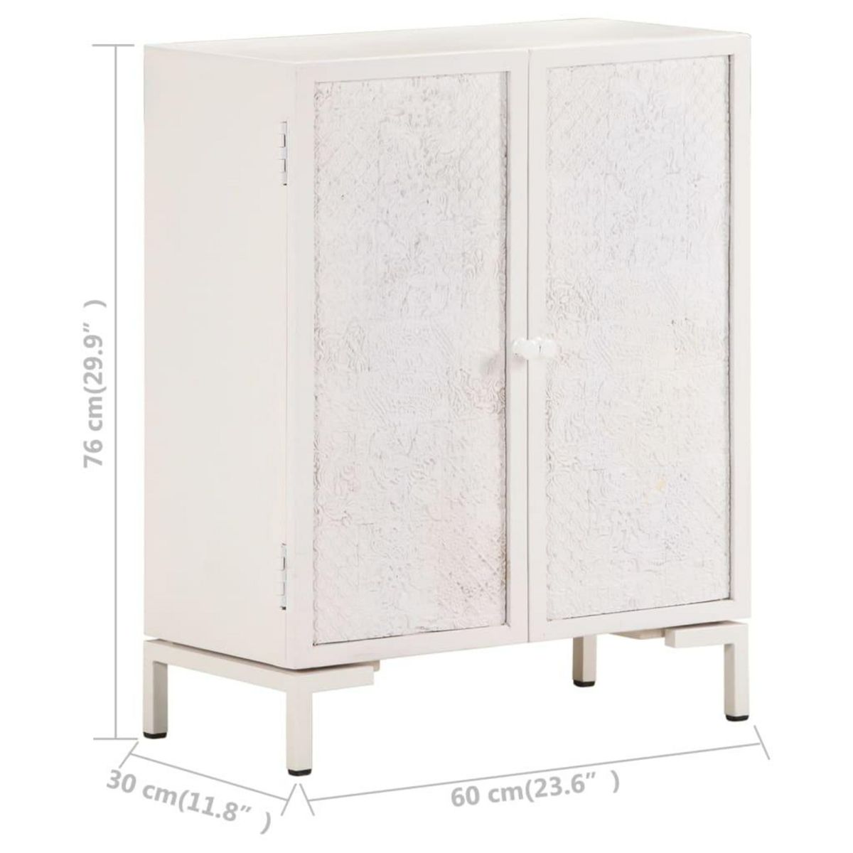 VIDAXL Buffet 60x30x76 cm bois de manguier massif