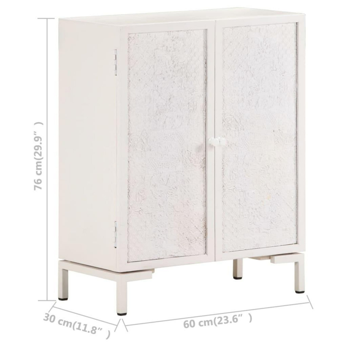 VIDAXL Buffet 60x30x76 cm bois de manguier massif