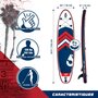 FUSION Paddle gonflable AMBITION 10'4 - 317x76x15 cm - Stand up paddle avec pagaie, leash, pompe, anneaux de kayak et sac de transport