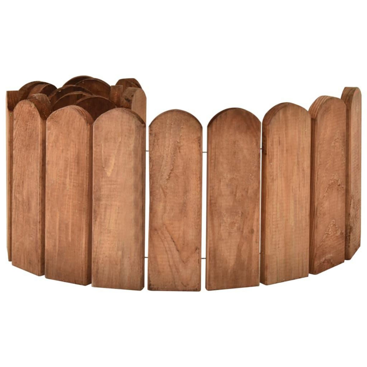 VIDAXL Rouleaux de bordure 2 pcs 120 cm bois de pin impregne
